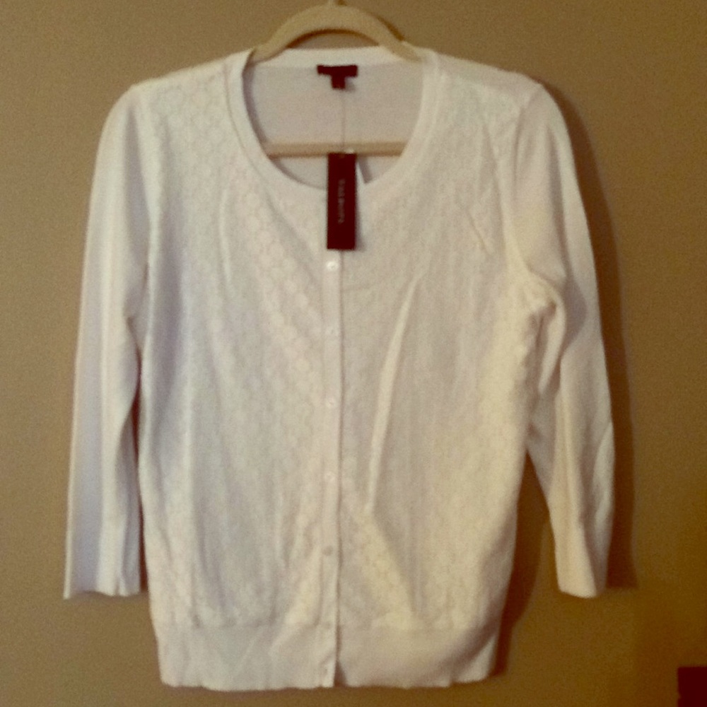 **NWT Talbots Lightweight Spring Sweater White **